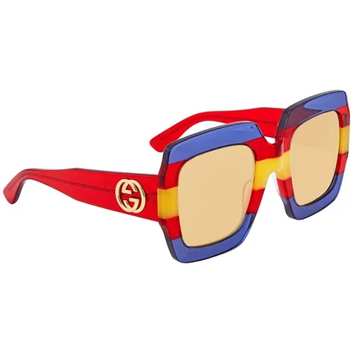 Kính Mát Gucci Yellow Square Ladies Sunglasses GG0178S 002 54